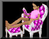 pink reading chair