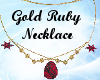 (MSis)Gold Ruby Necklace