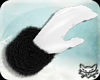! Black white fur gloves