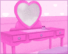 Pink heart vanity