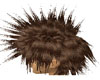 Dark brown spike hair