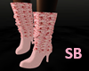 SB* Pink Sweater Boots