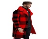 red plad trenchcoat