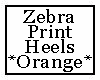 Zebra Print Heels Orange