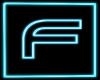 Neon Letter F Sign