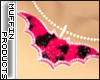 [m] Pink Jag Bat Necklce