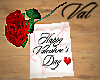 =V= Happy Vday Rose note