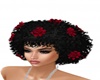 Afro Red Flower