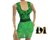 Green Mini Dress w/ Lace