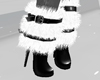 white fur  boots