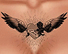 Wings Love Chest Tattoo