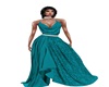 teal  lace  diam  gown