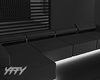 Black Couch Neon Modern