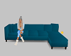 new club blue sofa