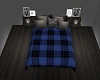 Blue Plaid Snuggle Bed