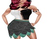 cobweb skirt green/black