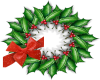 Holly wreath sticker