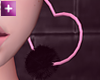 kawaii fur hoops pompom