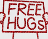 Free Hugs Red Glitter