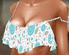 Teal Print Mini Top