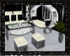 white/blk sofa set