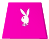 Pink Square Bunny Rug