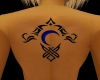 Tribal Moon Back Tattoo