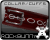 [rb] Collar + Cuffs Red