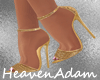 Glittery golden heels