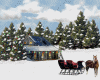 christmas log cabin