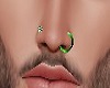Green nose piercings