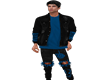 skeleton outfit blue m