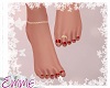 Barbie Feet  Red /Gold