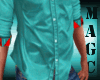 Teal western style shirt