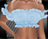 [L] BLUE FRILLY TOP