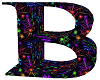 Letter B Neon Spider&Web