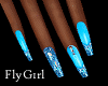FG~ Blue Diamonds Nails