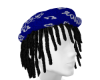 BLUE TURBAN W LOCS