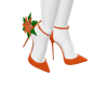 Flower heels orange