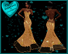 Gold Sequent & Silk Gown