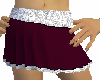 burgandy pleated skirt