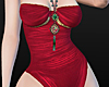 Vibrant Red Split Dress
