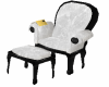 white readin chair