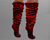 Orange Tiger Stripe Socks Tall (F)