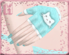 |H| Blue Kitty Gloves