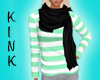 Green Stripes BlackScarf