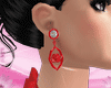 diamond red earring