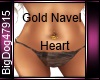 [BD] Gold Navel Heart