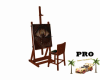 .(IH) BLACK EASEL ART