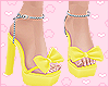 Rosette Heels Yellow